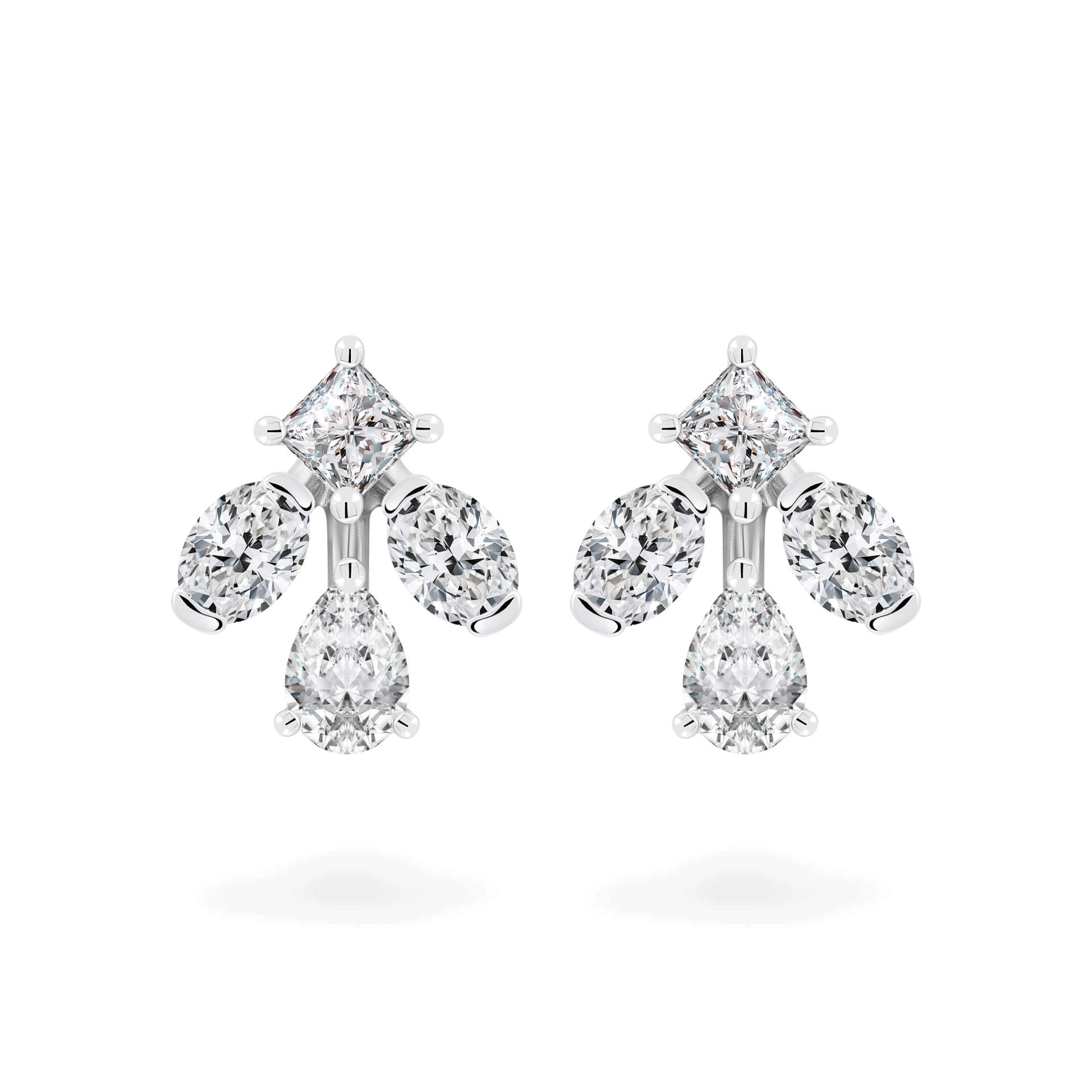 Hoa tai kim cương viên vàng 14K Jena A123 TD