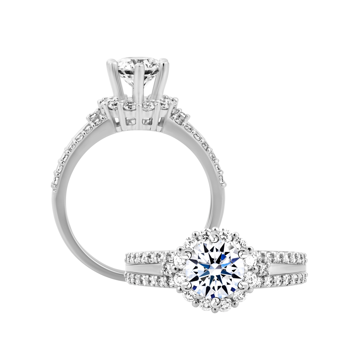 Nhẫn nữ đính đá CZ vàng 14K Brucia 5C