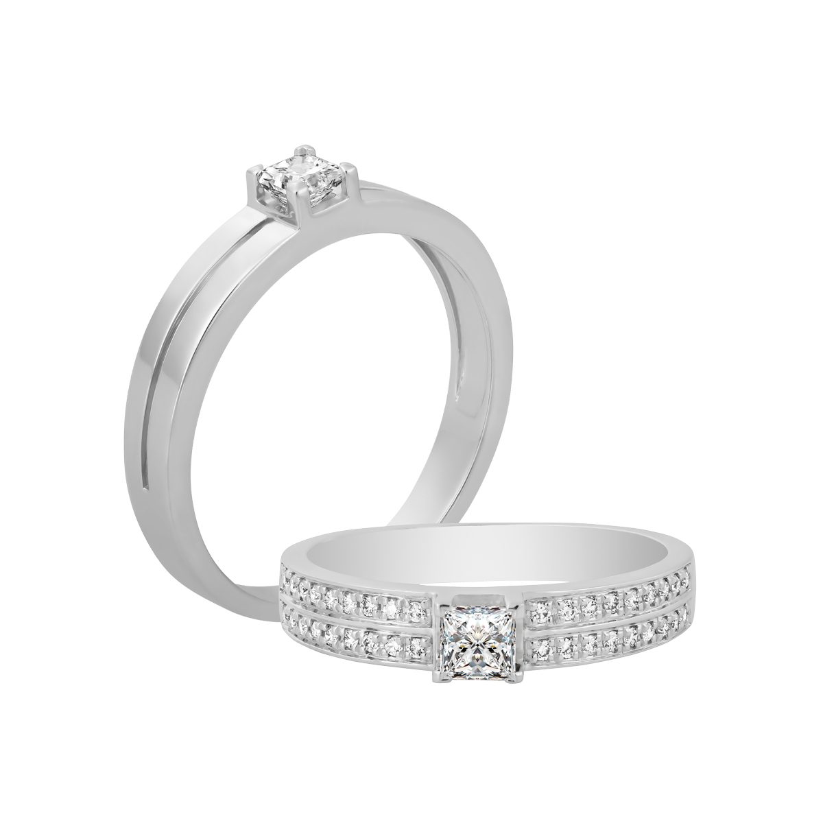 Nhẫn cưới nam kim cương viên vàng 14K Kenia PR1C M