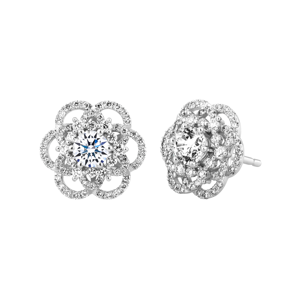 Hoa tai kim cương tấm vàng 14K Canation 3C GVER0089379