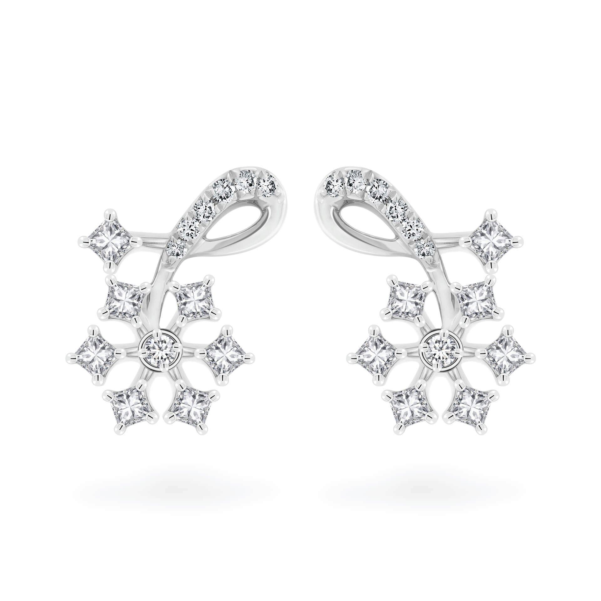 Hoa tai kim cương viên vàng 14K Jena A091 TD