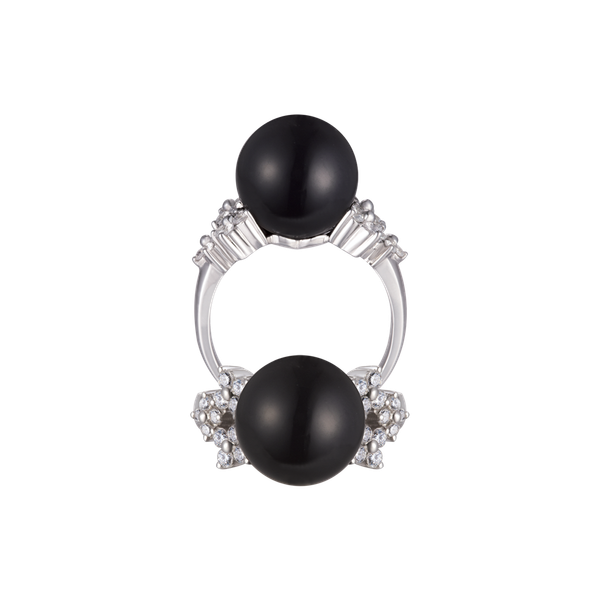 Nhẫn nữ đính đá Onyx vàng 10K Leggenda Ony