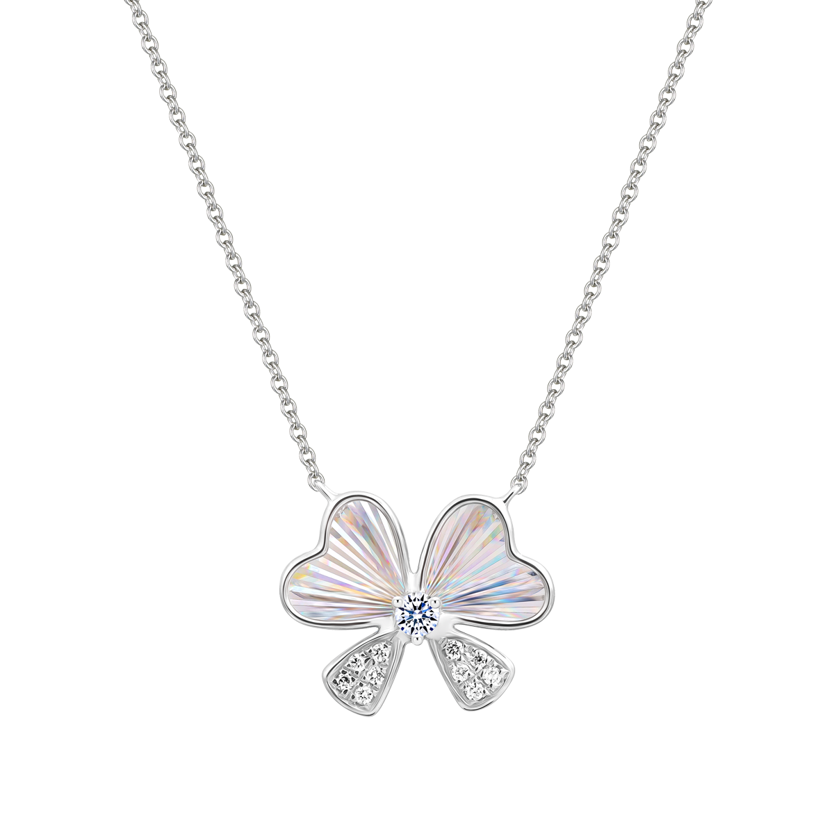 Dây liền mặt kim cương viên vàng 14K Jeny A023 TD