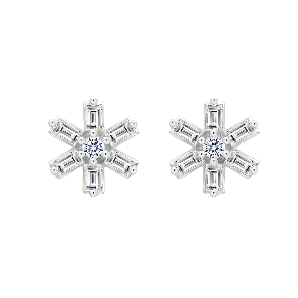 Hoa tai kim cương viên vàng 14K Jena A149 TD