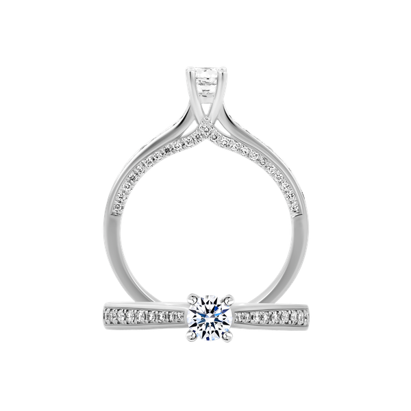 Ổ nhẫn nữ kim cương tấm vàng 14K Decency 3C