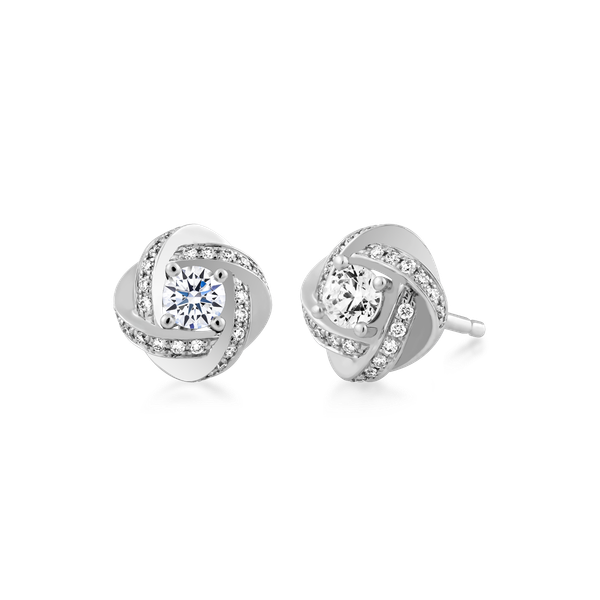 Ổ Bông kim cương tấm vàng 14K Hasmin S 3C