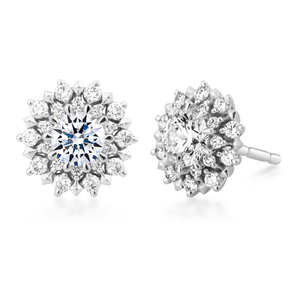 Hoa tai kim cương tấm vàng 14K Elysium 2C