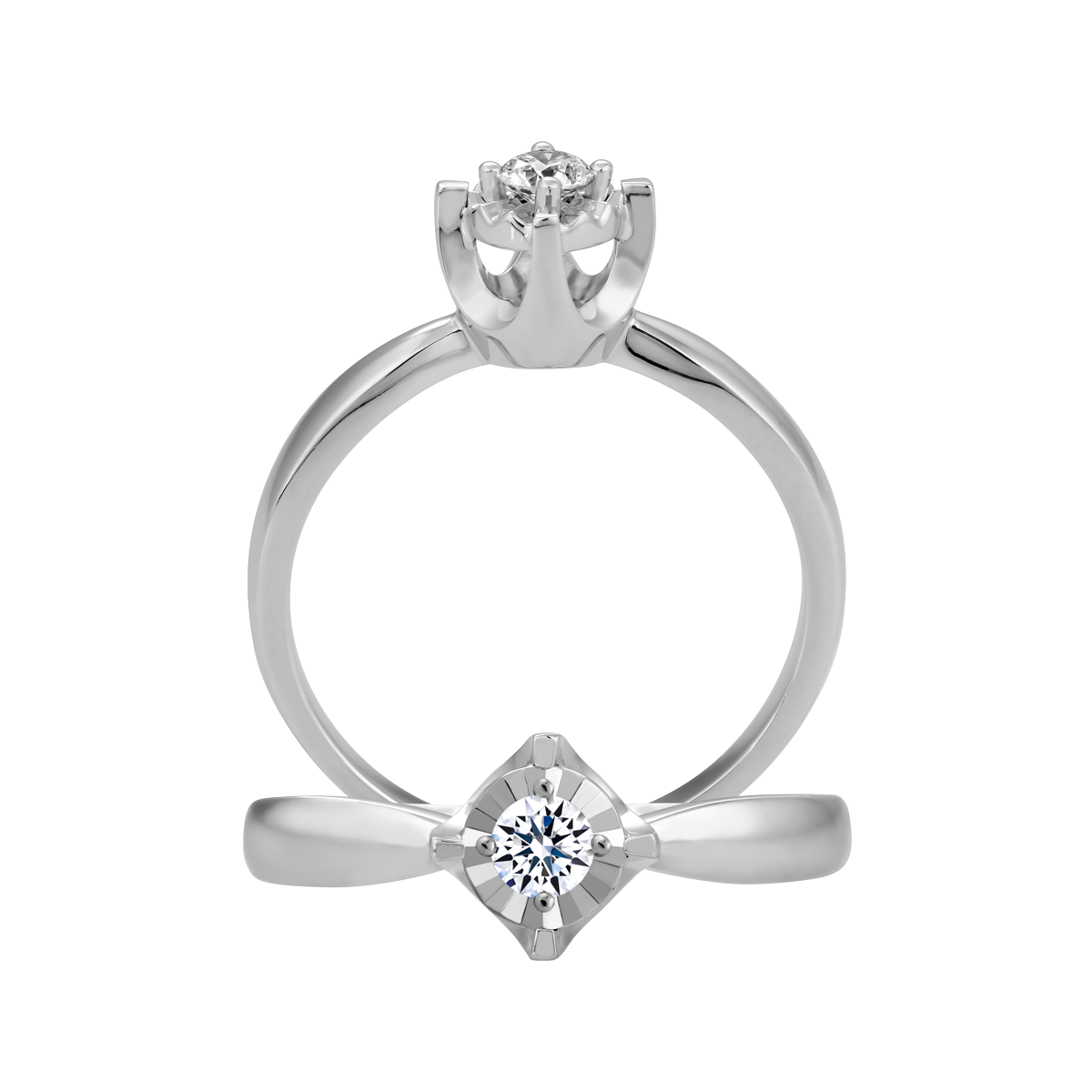 Nhẫn nữ kim cương vàng 14K Monaka N2 5p GVRG0214536