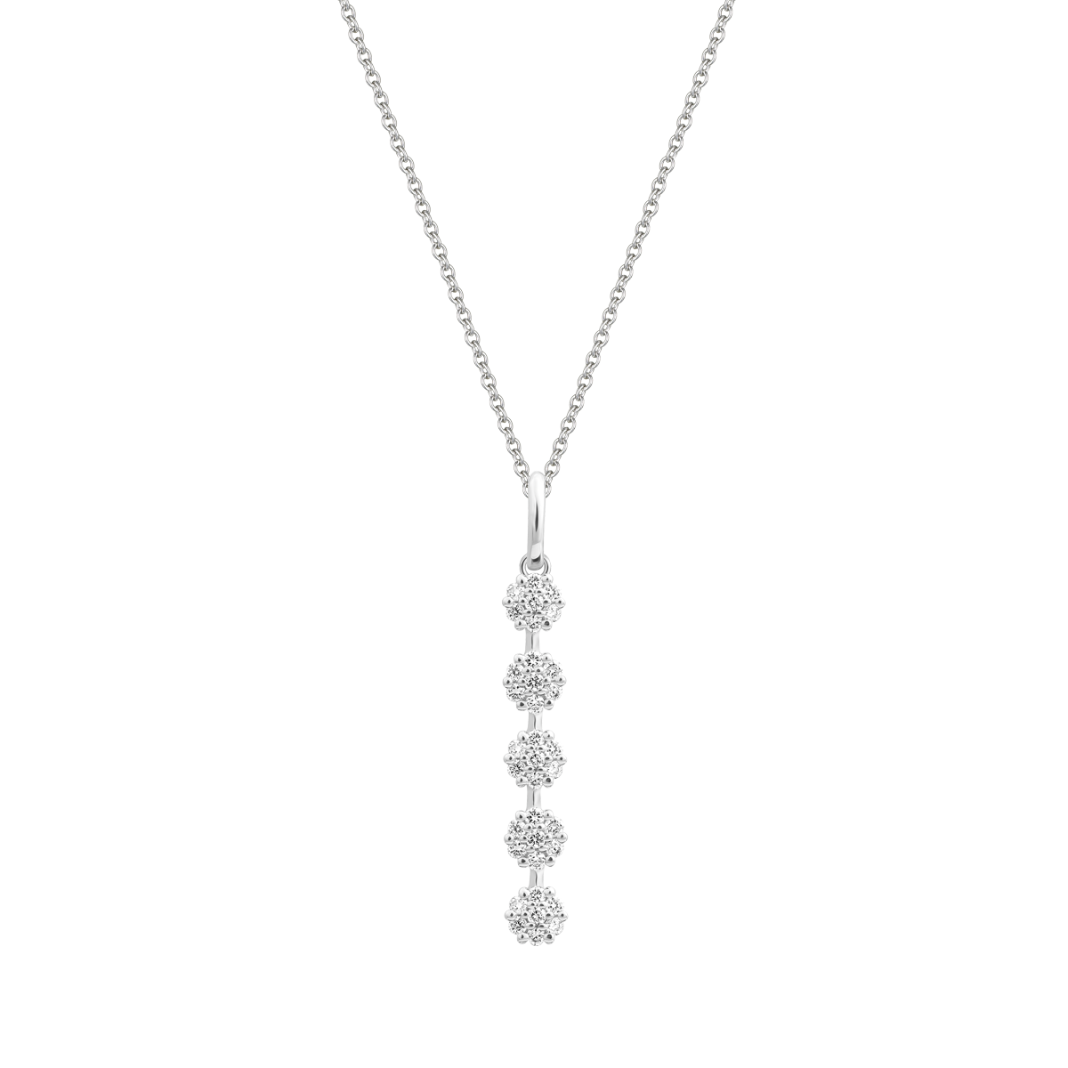 Dây liền mặt kim cương viên vàng 14K Jena A182 TD