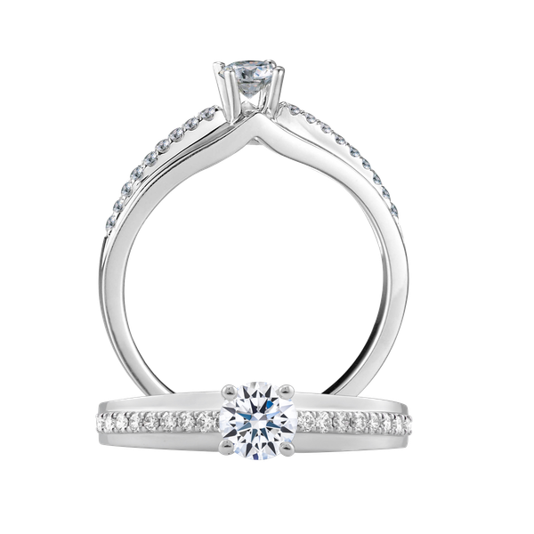 Nhẫn nữ kim cương viên vàng 14K Epoch GIA 3C GVRG0210489M