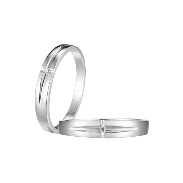 Nhẫn cưới nam kim cương viên vàng 14K Keep Soul M