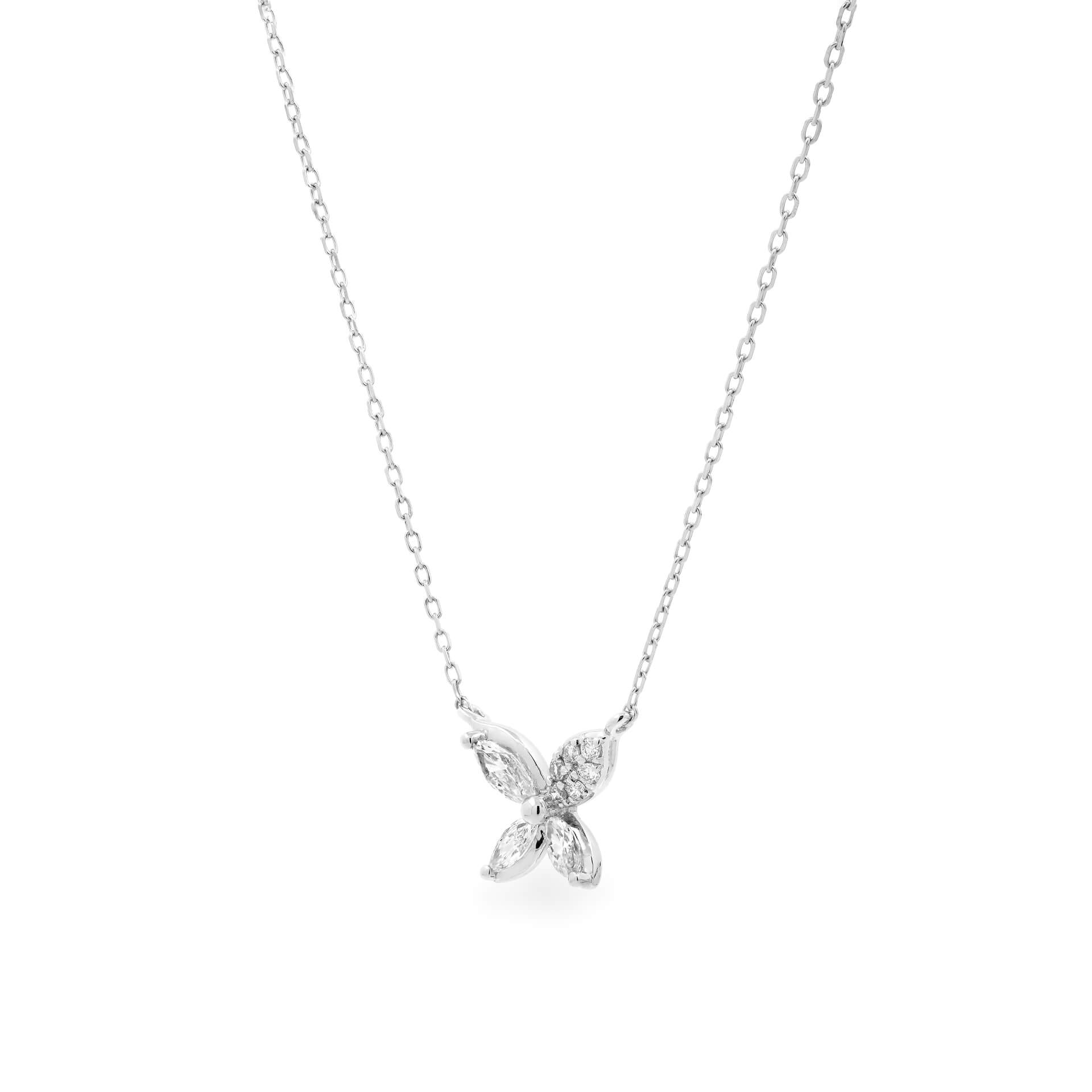 Dây liền mặt kim cương viên vàng 14K Jena A180 TD