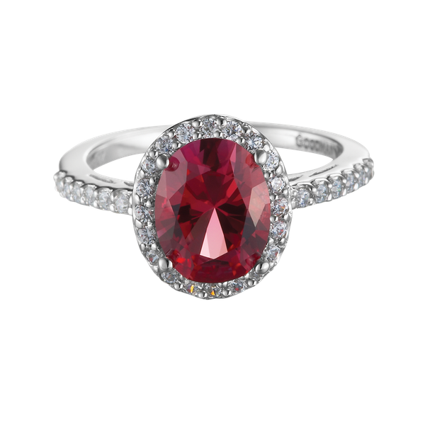 Nhẫn nữ đính đá màu Ruby vàng 10K Mocha S.Rub