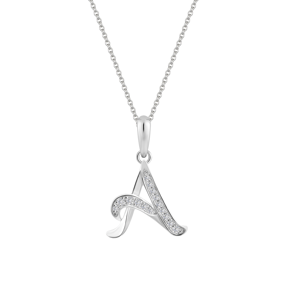 Mặt kim cương viên vàng 14K Letter A
