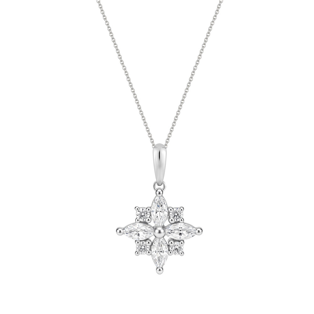Mặt đính đá CZ vàng 14K Fulgence