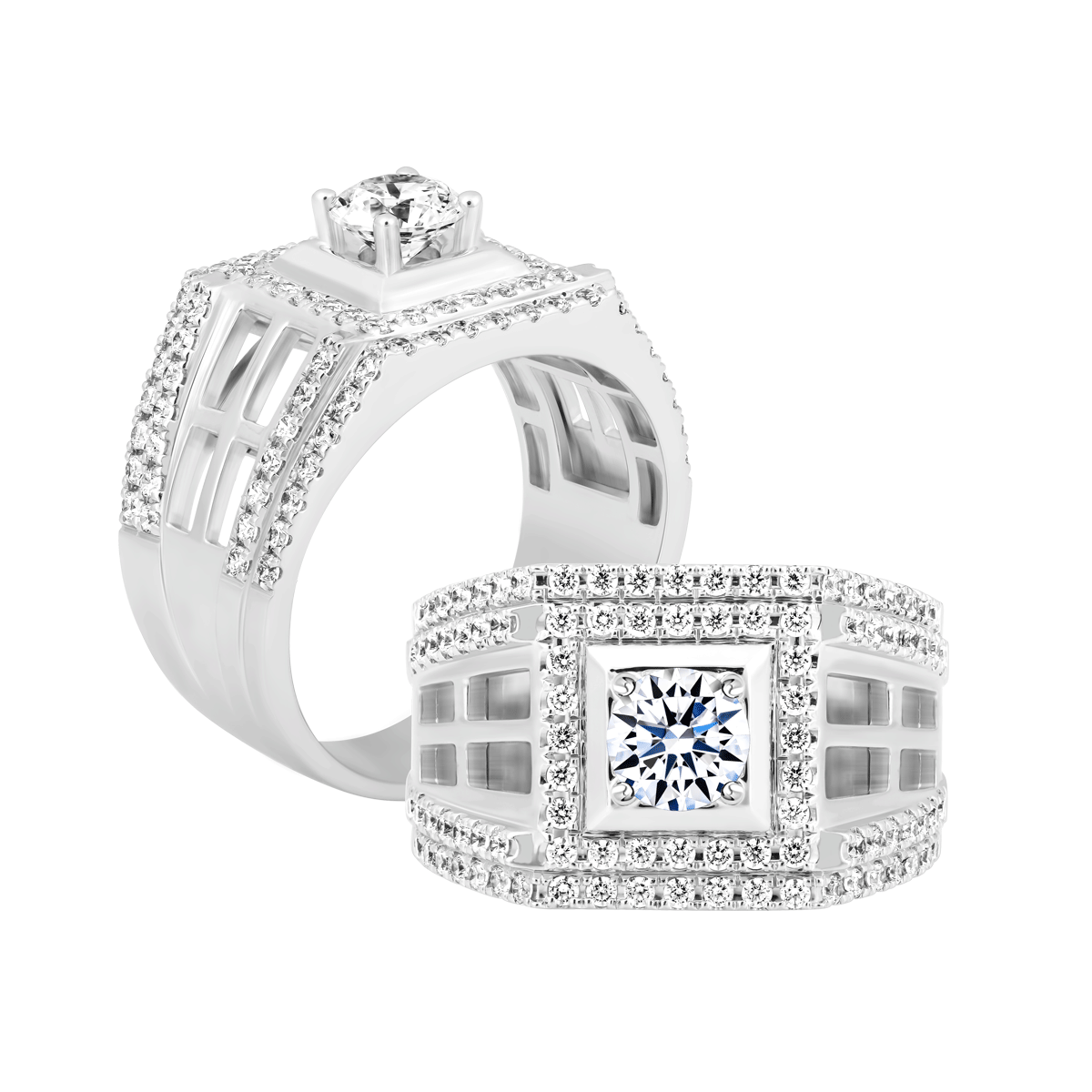 Nhẫn nam đính đá CZ vàng 10K Sergio 5C W