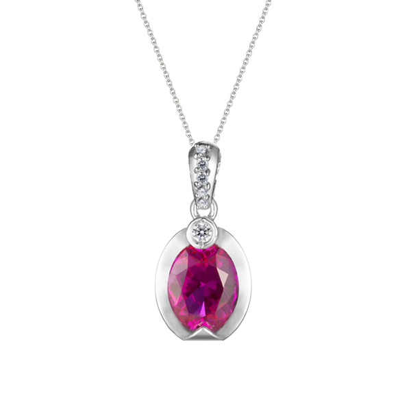 Mặt đính đá màu Ruby vàng 10K Lusita S.Rub GVPD0042999