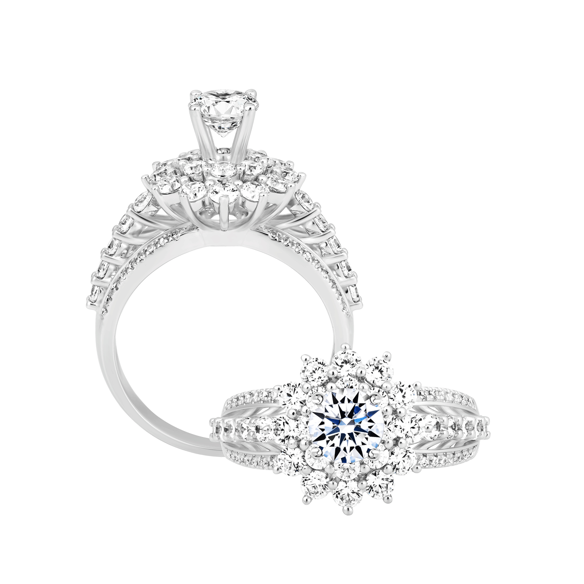 Nhẫn nữ đính đá CZ vàng 14K Fortitude 5C