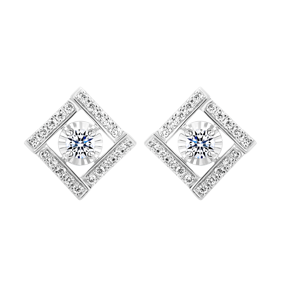 Hoa tai kim cương vàng 14K Frolic 10p