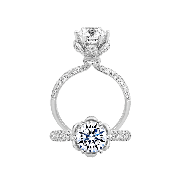 Ổ nhẫn nữ kim cương tấm vàng 14K Sorita 1.5CT