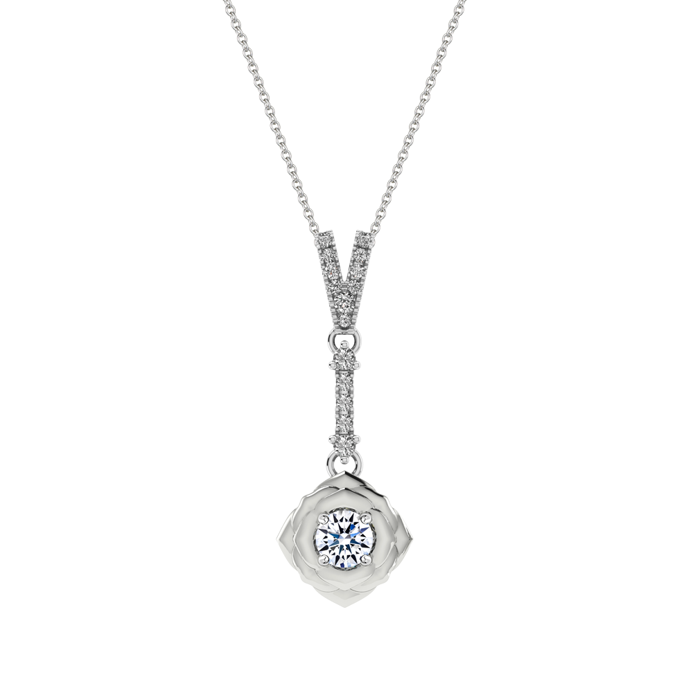 Mặt kim cương 8 Hearts & Arrows vàng 14K Black rose N H&A 2C GVPD0071482