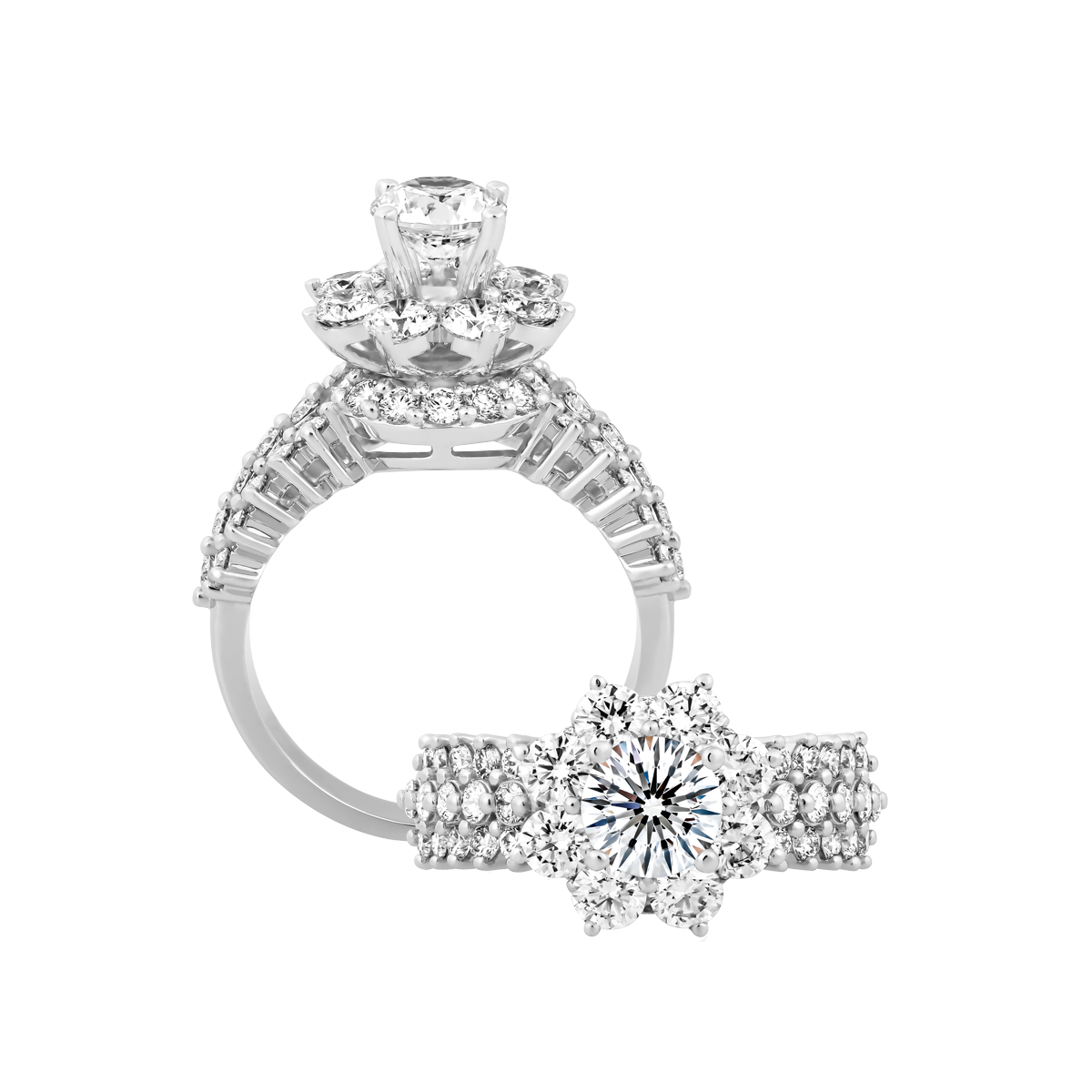 Nhẫn nữ kim cương tấm vàng 14K Bellamy N 5C