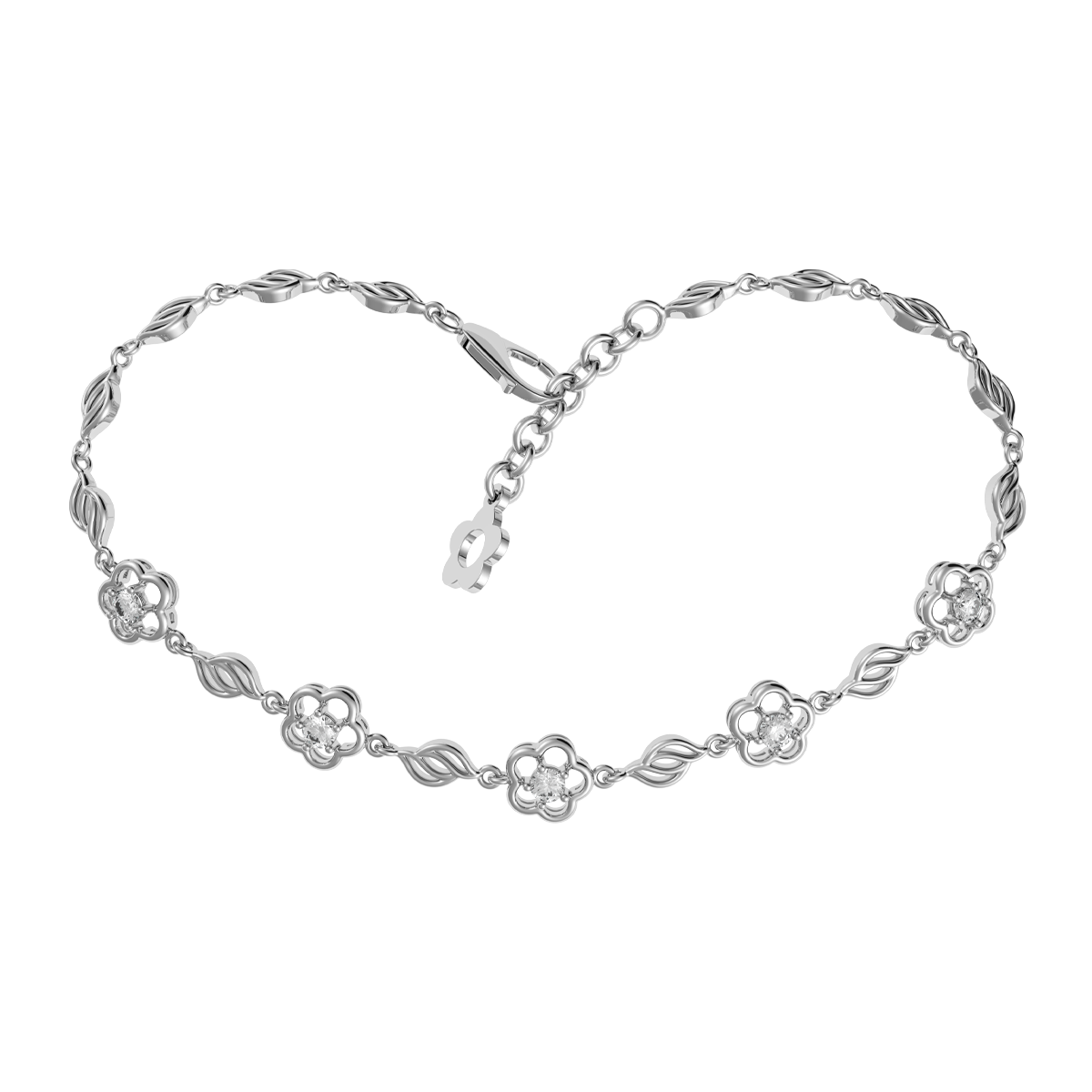 Lắc đính đá CZ vàng 10K Dramatic 5p