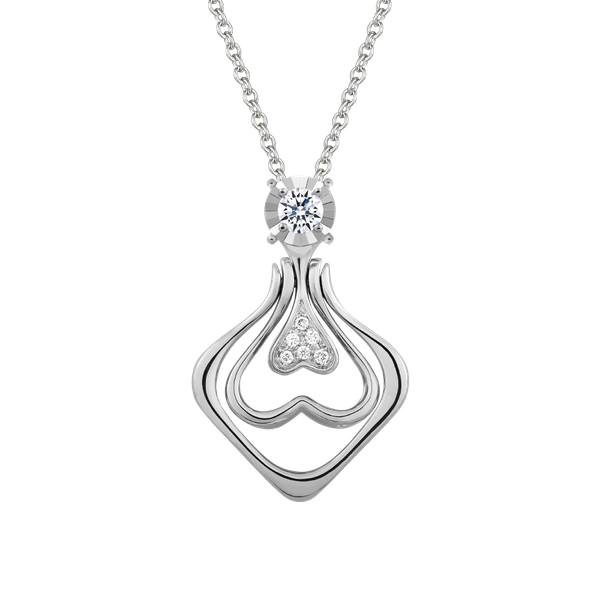 Mặt kim cương vàng 14K Miranda 5p