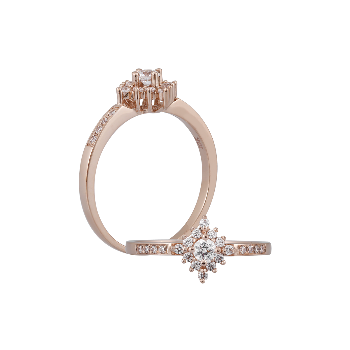 Nhẫn nữ đính đá CZ vàng 10K Universe 1C