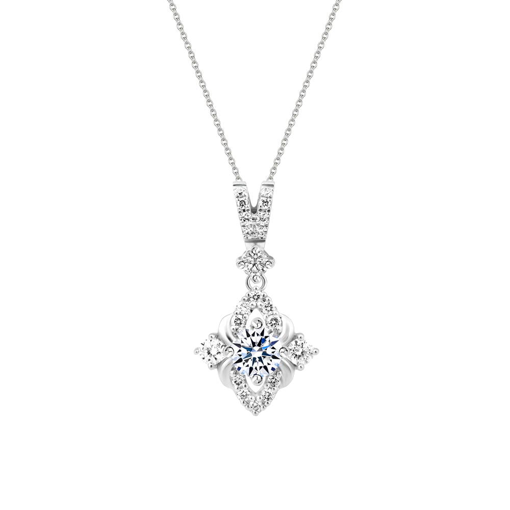 Mặt kim cương 8 Hearts & Arrows vàng 14K Glister H&A 2C GVPD0077652