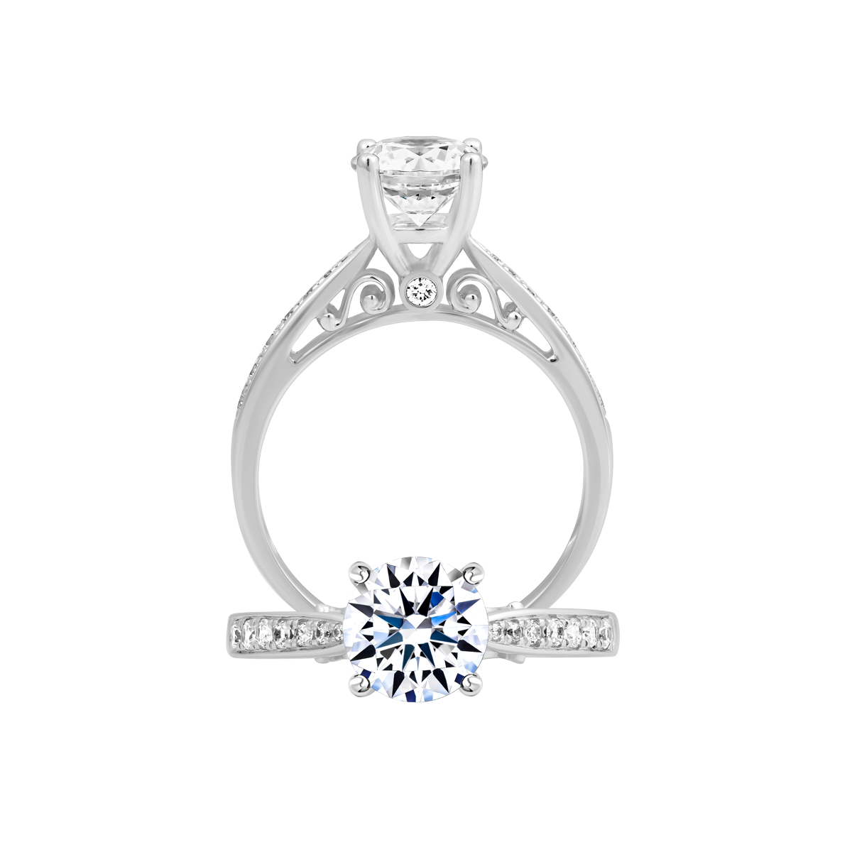 Nhẫn nữ đính đá CZ vàng 18K Zealous 1.5CT