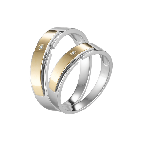 Nhẫn cưới nam kim cương viên vàng 14K Value M GVRG0221766