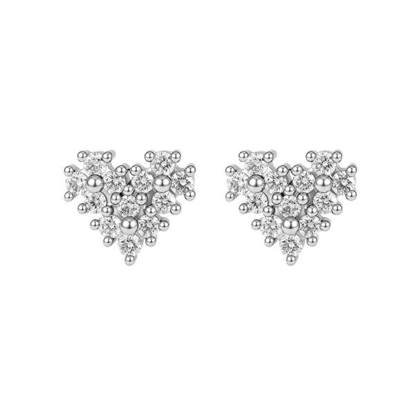 Hoa tai kim cương viên vàng 14K Heartara TD