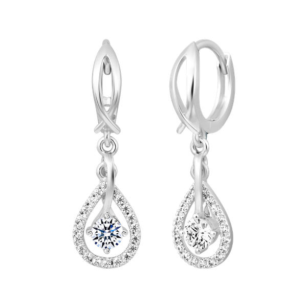 Hoa tai đính đá CZ vàng 14K Alma N 2C