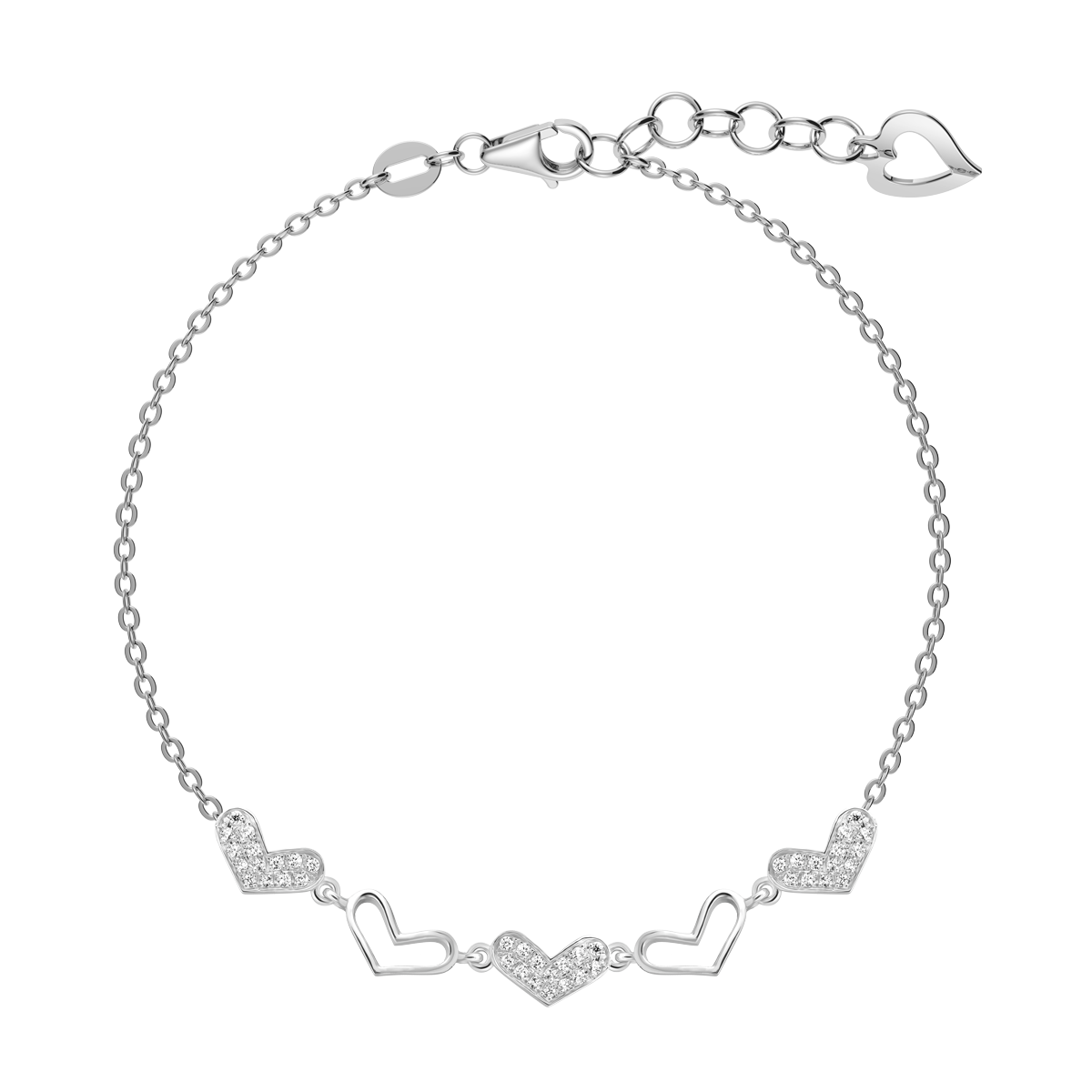 Dây tay đính đá CZ vàng 18K Bernadina N