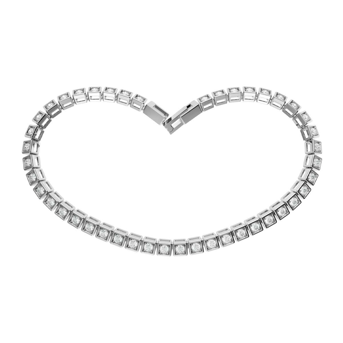 Lắc đính đá CZ vàng 10K Squarty D