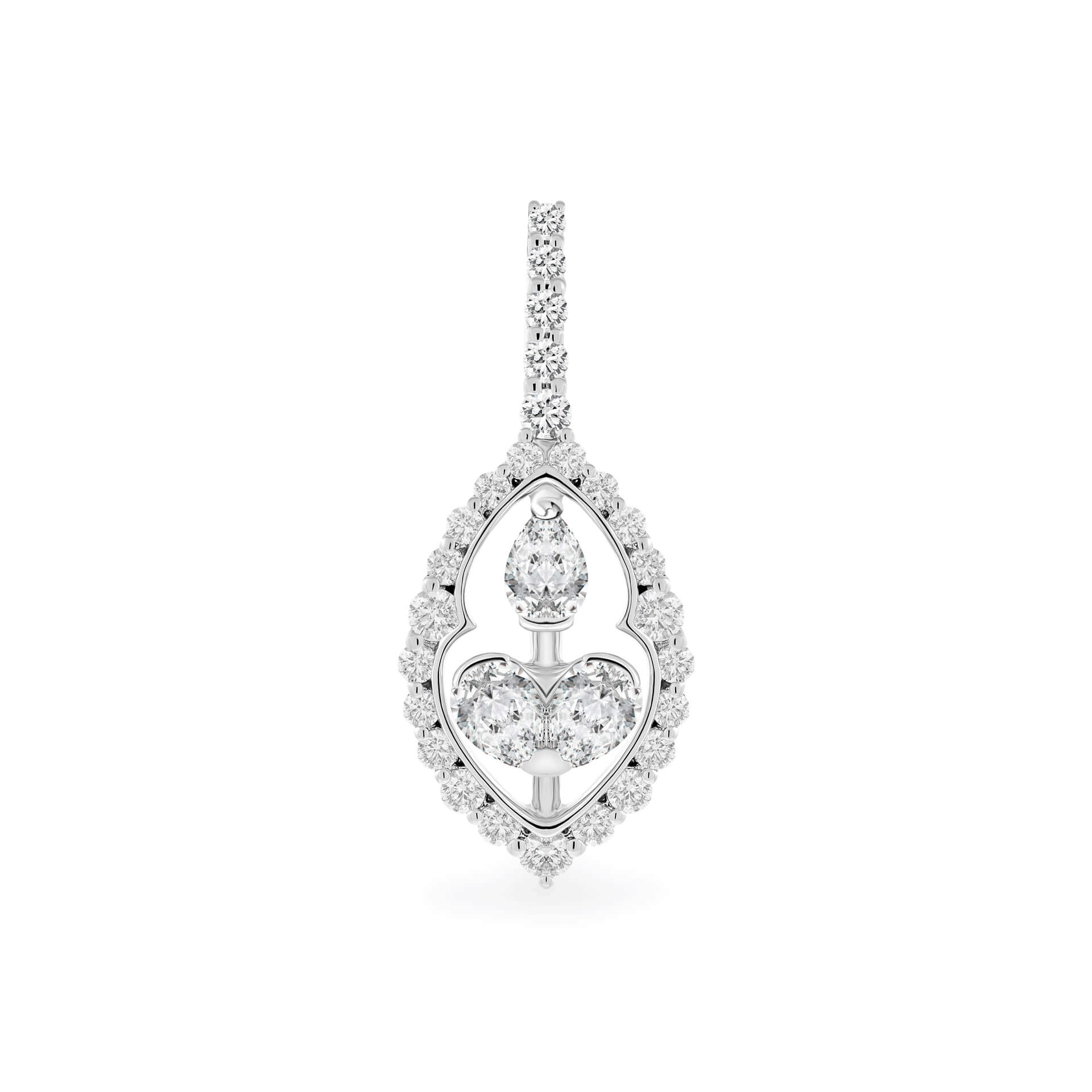 Mặt kim cương viên vàng 18K Jena A436 TD