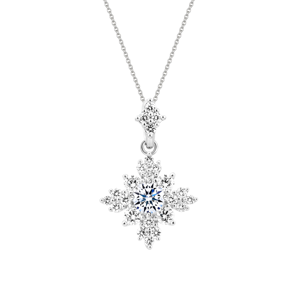 Mặt nữ đính đá CZ vàng 14K Felicitous 2C