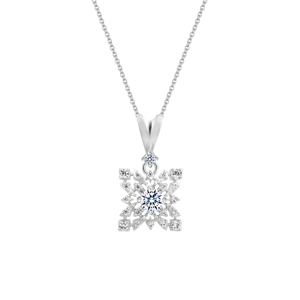 Mặt đính đá CZ vàng 18K Floricing 3C