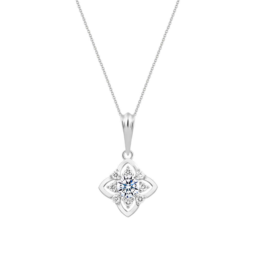 Mặt kim cương 8 Hearts & Arrows vàng 14K Nelly H&A 2C