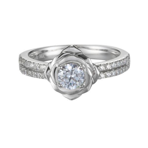 Nhẫn nữ kim cương tấm vàng 14K Black rose 3C GVRG0226645