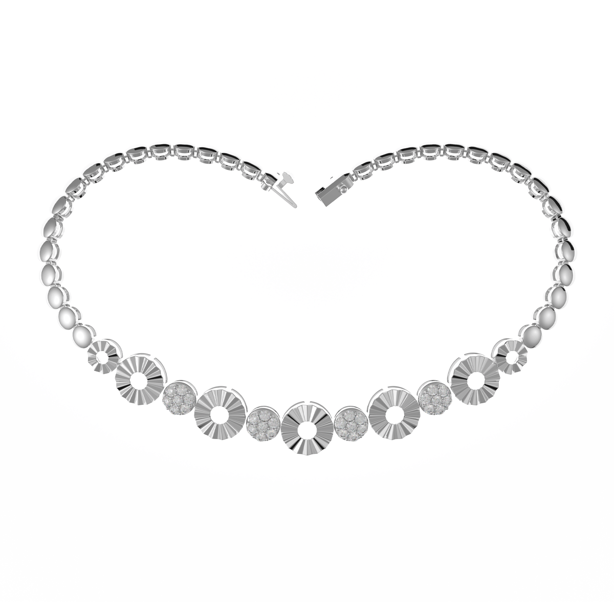 Lắc đính đá CZ vàng 14K Clearly