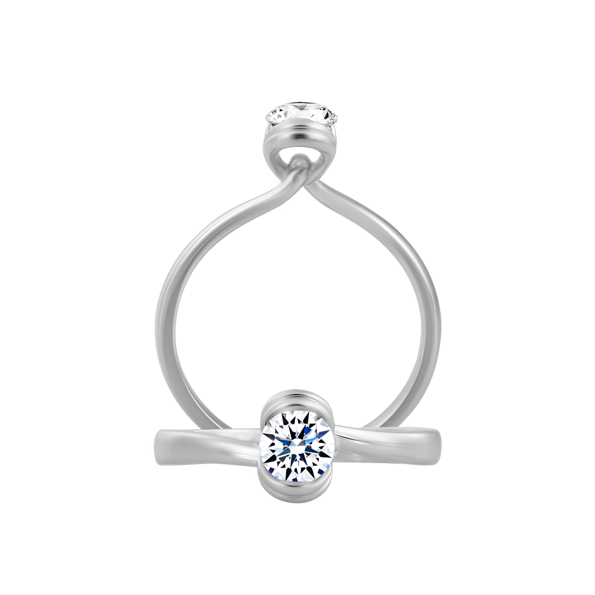 Nhẫn nữ kim cương vàng 14K Chuffed N 10p