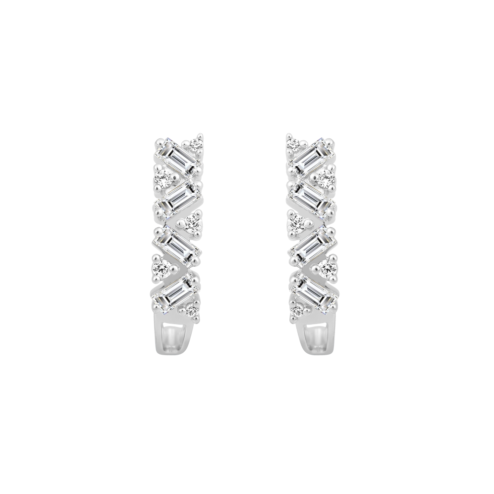 Hoa tai đính đá CZ vàng 18K Flary