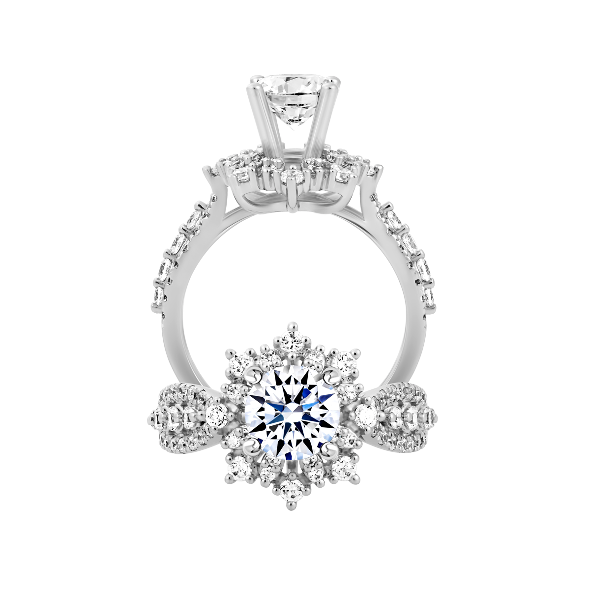 Nhẫn nữ đính đá CZ vàng 14K Kerenza 1CT