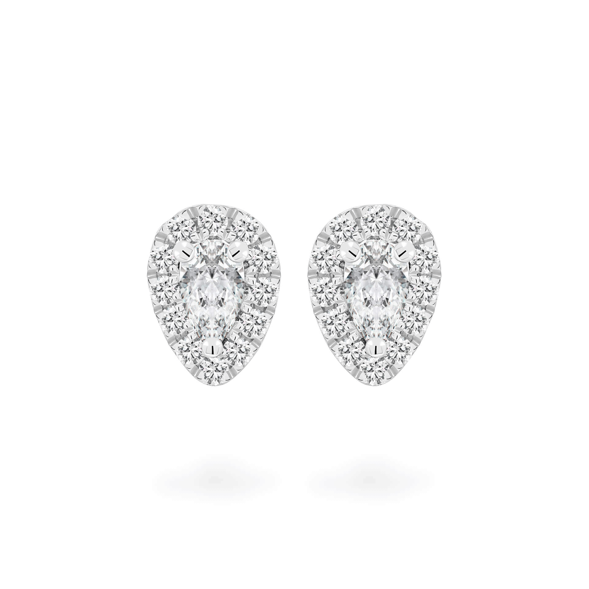 Hoa tai kim cương viên vàng 14K Jena A231 TD