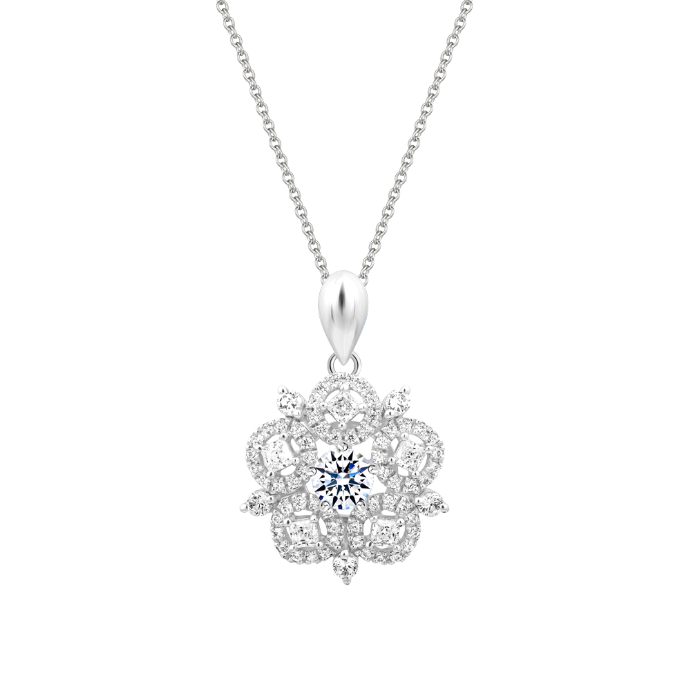 Mặt đính đá CZ vàng 10K Petunia 3C