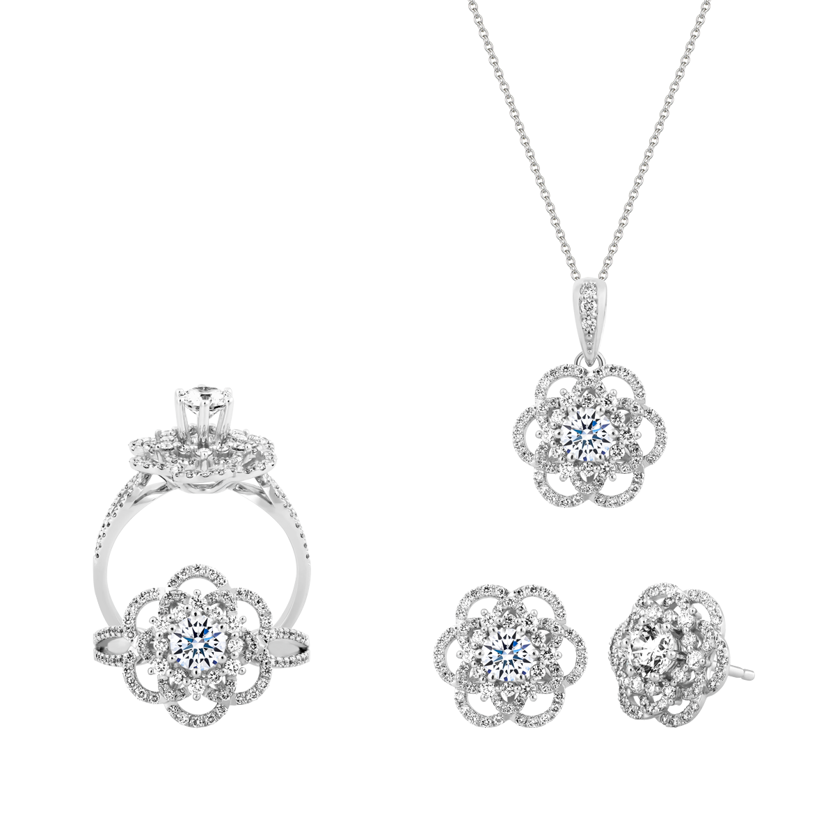 Bộ Trang Sức Canation GIA 3C