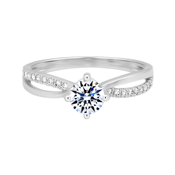 Nhẫn nữ kim cương tấm vàng 14K Shady 5C