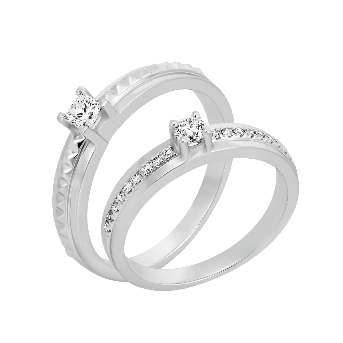 Nhẫn cưới nam kim cương viên vàng 14K Sweeting PR1C M